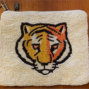 Beaded Tiger Pouch